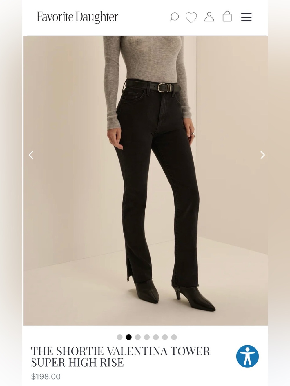 NWT Favorite Daughter Valentina Tower Super Rise Jeans in Boulder